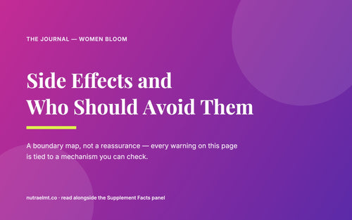 Side Effects and Who Should Avoid Them — cover of the Women Bloom guide to beef organ supplement safety questions